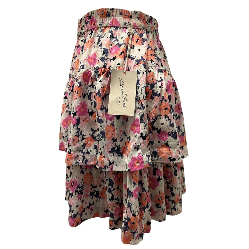 Universal Thread Boho Floral Tiered Flare Skirt Medium NWT - Picture 2 of 10